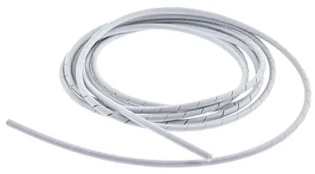 Produktfoto 1 von HellermannTyton 1NFP Spiral-Kabelumwicklung / 12 mm Polyethylen Grau, für Kabel-Ø 1.6 mm bis 12 mm, Länge 2 m