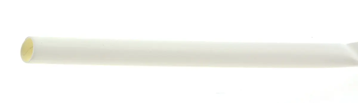 Produktfoto 1 von RS PRO Wärmeschrumpfschlauch, Polyolefin Weiß, Ø 3 mm Schrumpfrate 3:1, Länge 1.2m