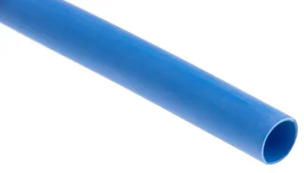 Produktfoto 1 von RS PRO Wärmeschrumpfschlauch, Polyolefin Blau, Ø 6.4 mm Schrumpfrate 3:1, Länge 1.2m