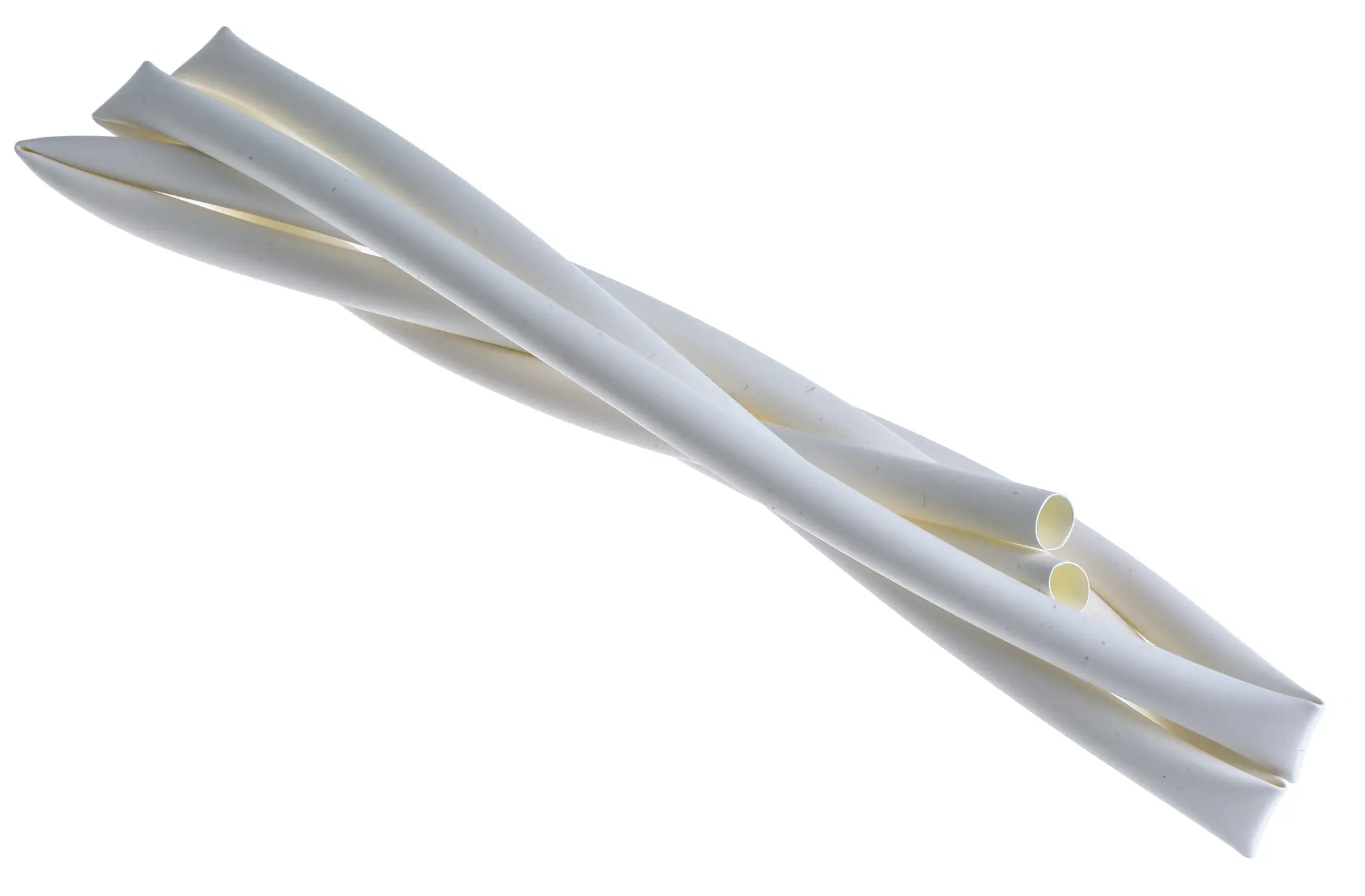 Produktfoto 1 von RS PRO Wärmeschrumpfschlauch, Polyolefin Weiß, Ø 6.4 mm Schrumpfrate 3:1, Länge 1.2m
