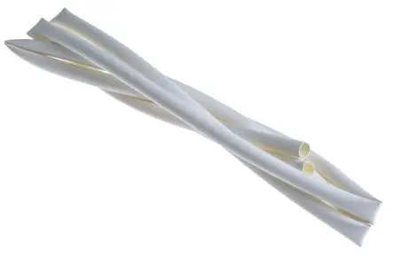 Produktfoto 1 von RS PRO Wärmeschrumpfschlauch, Polyolefin Weiß, Ø 6.4 mm Schrumpfrate 3:1, Länge 1.2m