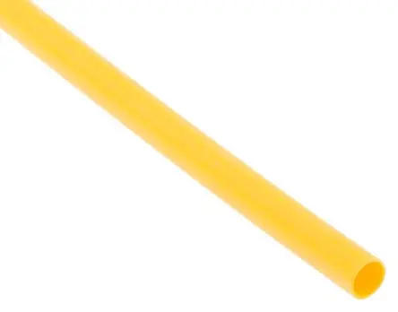 Produktfoto 1 von RS PRO Wärmeschrumpfschlauch, Polyolefin Gelb, Ø 3 mm Schrumpfrate 3:1, Länge 1.2m