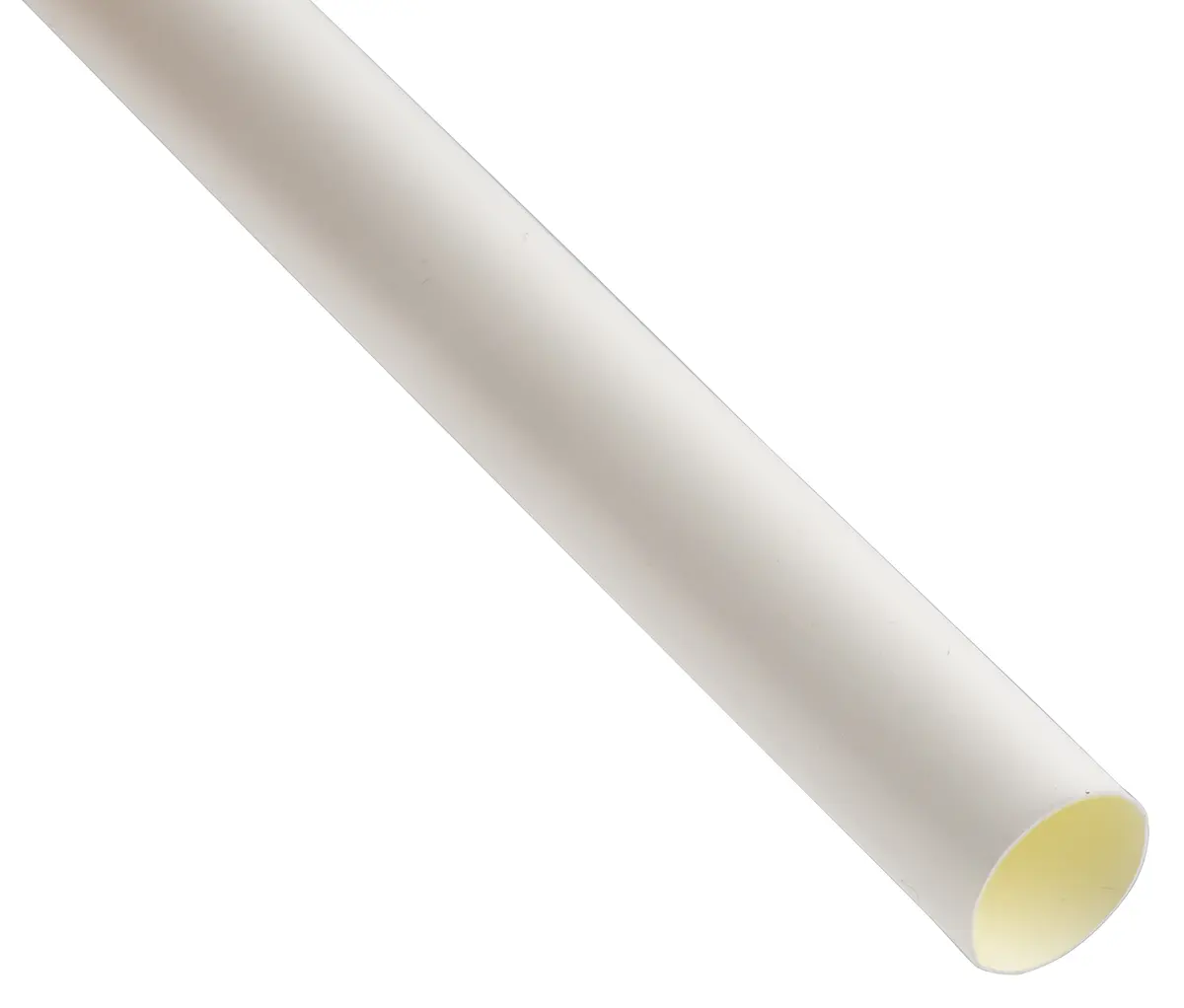 Produktfoto 1 von RS PRO Wärmeschrumpfschlauch, Polyolefin Weiß, Ø 9.5 mm Schrumpfrate 3:1, Länge 1.2m