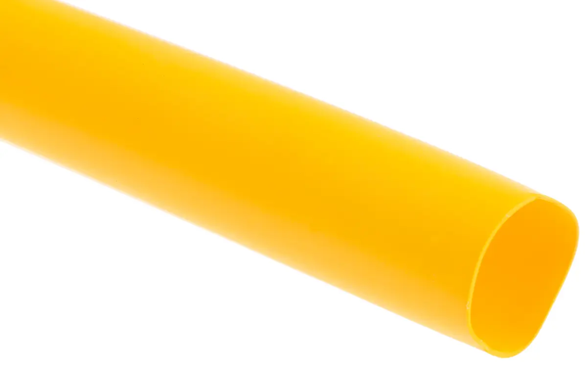 Produktfoto 1 von RS PRO Wärmeschrumpfschlauch, Polyolefin Gelb, Ø 12.7 mm Schrumpfrate 3:1, Länge 1.2m