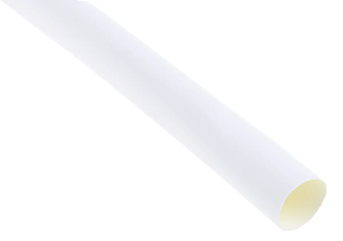 Produktfoto 1 von RS PRO Wärmeschrumpfschlauch, Polyolefin Weiß, Ø 12.7 mm Schrumpfrate 3:1, Länge 1.2m