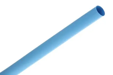 Produktfoto 1 von RS PRO Wärmeschrumpfschlauch, Polyolefin Blau, Ø 9.5 mm Schrumpfrate 3:1, Länge 1.2m