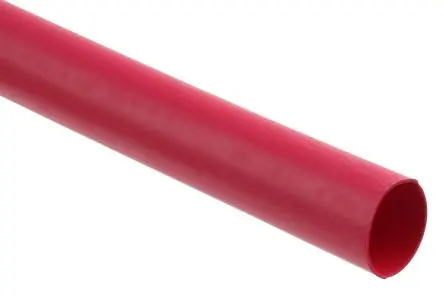 Produktfoto 1 von RS PRO Wärmeschrumpfschlauch, Polyolefin Rot, Ø 9 mm Schrumpfrate 3:1, Länge 1.2m