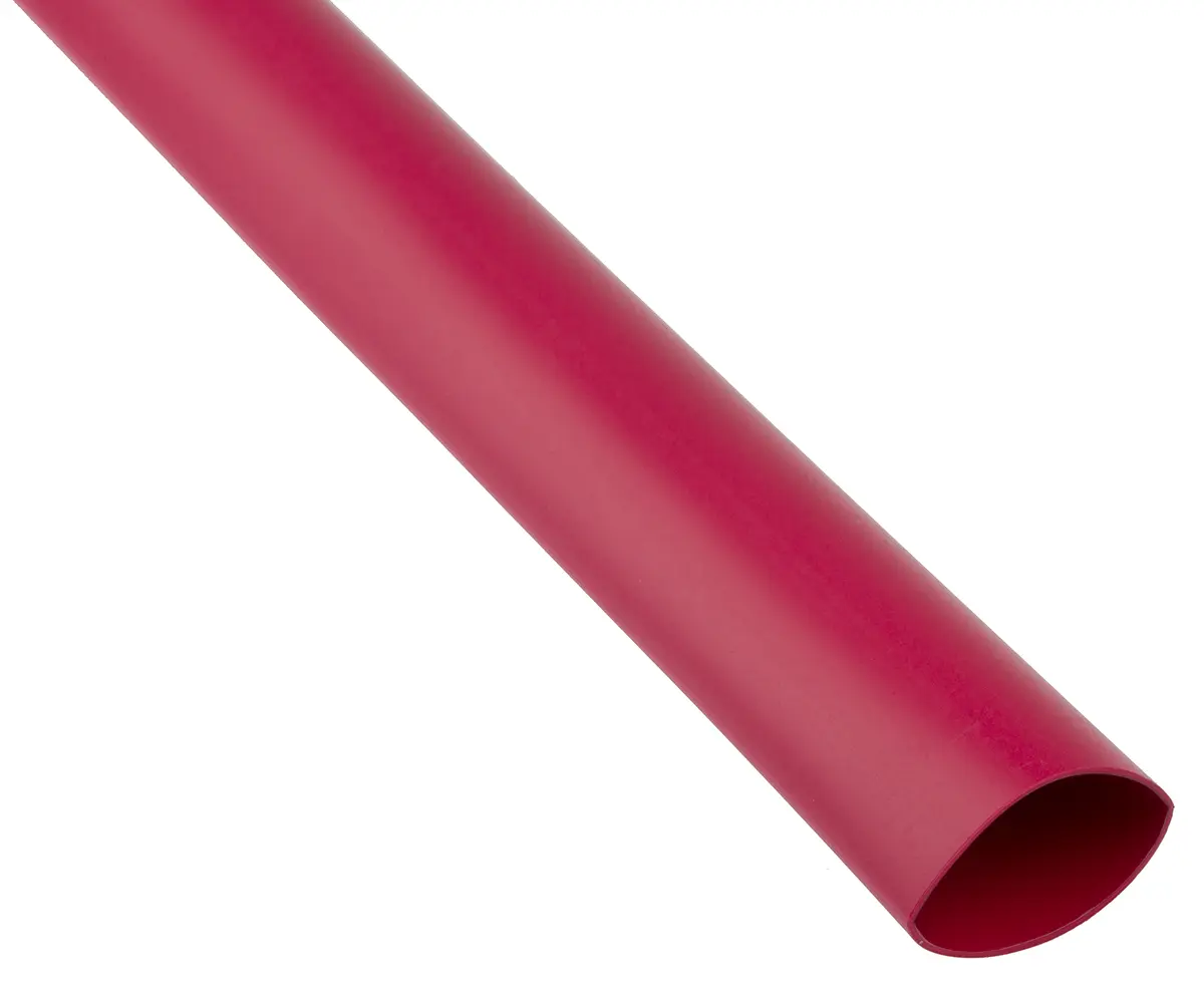Produktfoto 1 von RS PRO Wärmeschrumpfschlauch, Polyolefin Rot, Ø 24 mm Schrumpfrate 3:1, Länge 1.2m