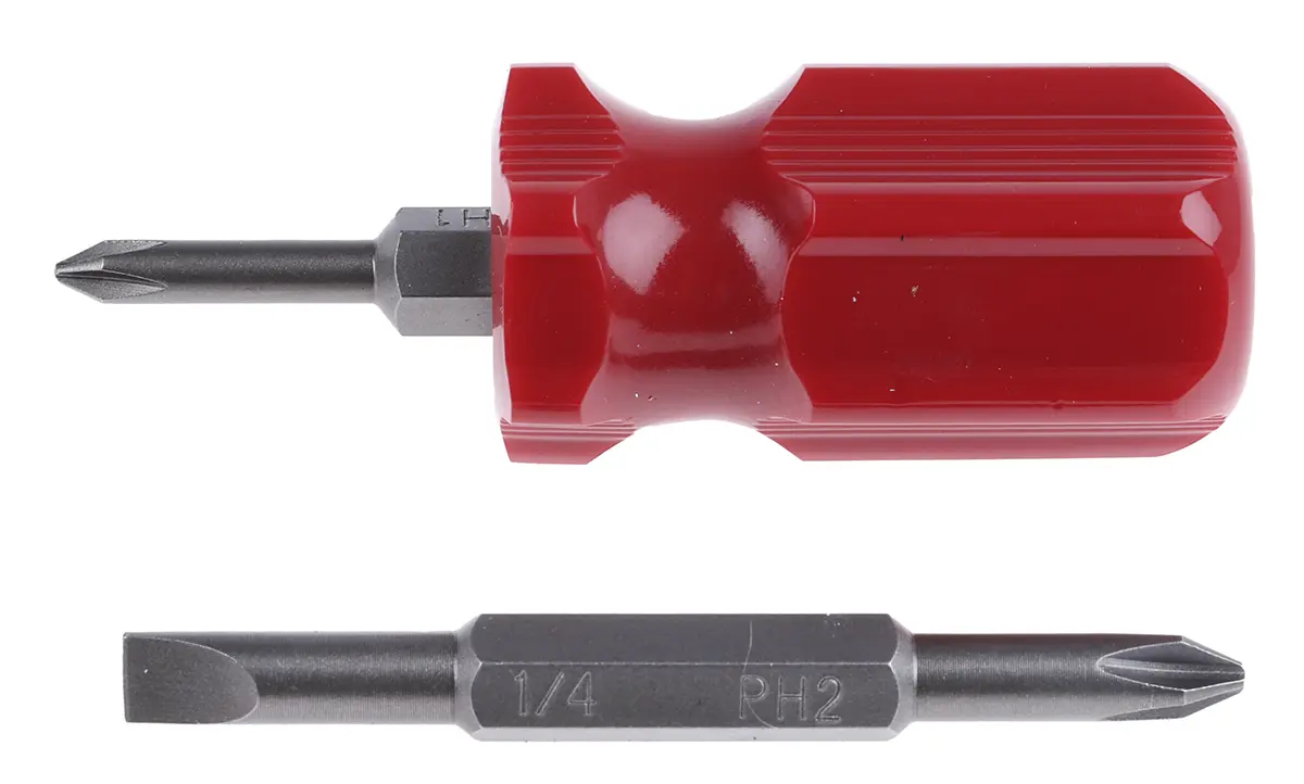 Produktfoto 1 von RS PRO 1/4 in, 3/16 in, PH1, PH2 Kompakt, Chrom Vanadium Stahl, Molybdänstahl, 75 mm / Klinge 50 mm