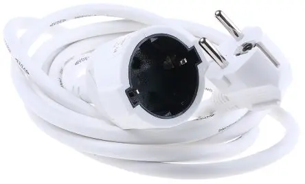 Produktfoto 1 von Kopp Verlängerungskabel, 3 m, 1-fach, Typ F - Deutscher Schutzleiterkontakt IP20 250V