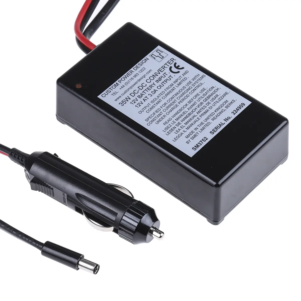 Custom Power Design Zigarettenanzünder Laptop-Ladegerät 12V dc, -20 °C Temp. min. 12 V dc 50 °C Temp. max. Steckbar 3 A,