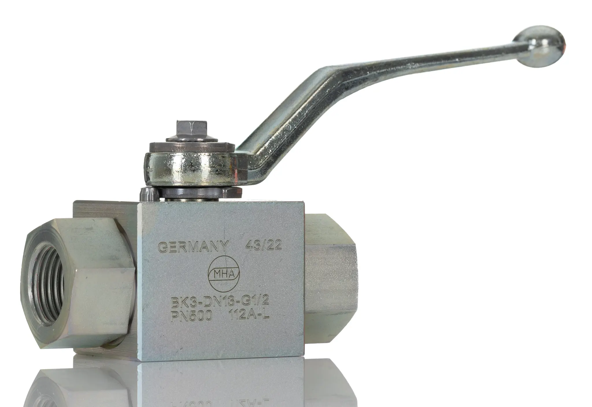 Produktfoto 1 von RS PRO 3 Hydraulisches Kugelventil BSP parallel, Serie BK3, Stahl, max. 500 bar