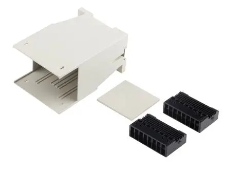 Produktfoto 1 von RS PRO DIN-Schienengehäuse, Geh.Mat. Polycarbonat 110 mm, Hutprofil 75 mm, Grau, DIN-Hutschiene 55mm