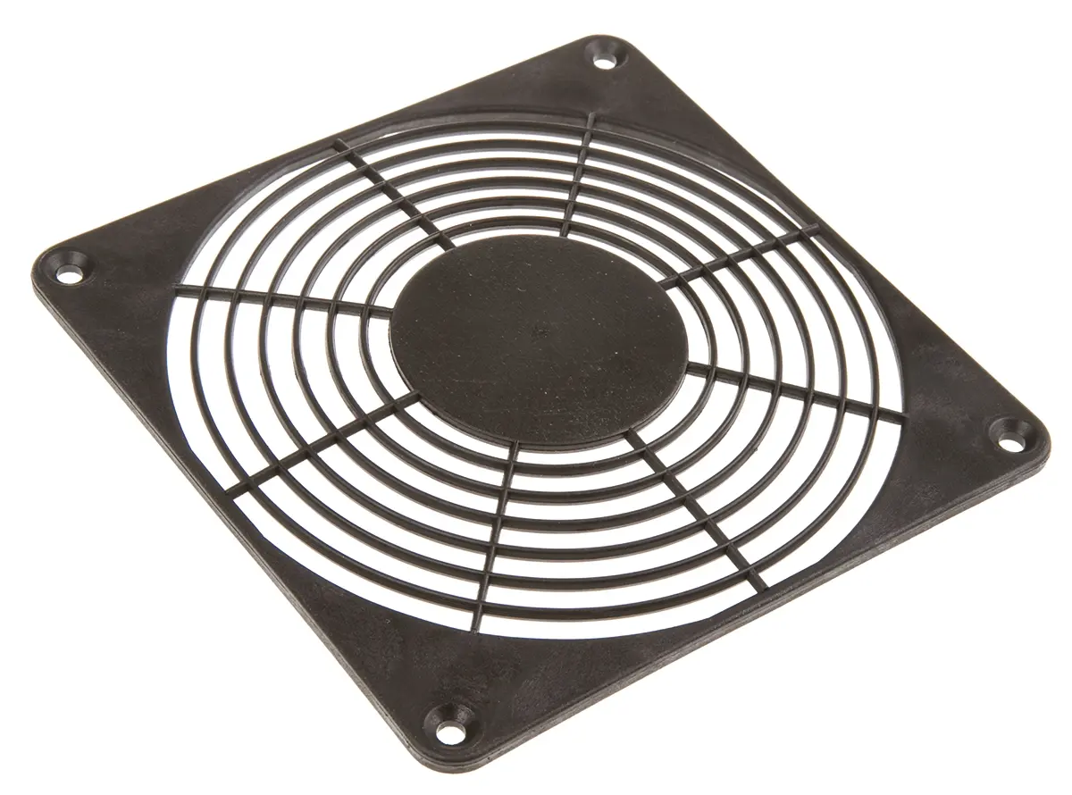 Produktfoto 1 von ebm-papst Fingerschutz, Gr. 127 mm, Kunststoff, Schraublochabstand 113.3 mm 127 mm, Schwarz 127 mm 6.5 mm