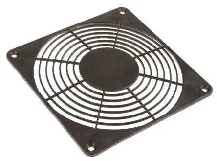 Produktfoto 1 von ebm-papst Fingerschutz, Gr. 127 mm, Kunststoff, Schraublochabstand 113.3 mm 127 mm, Schwarz 127mm 6.5 mm