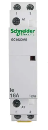 Produktfoto 1 von Schneider Electric TeSyS GC Schütz 230V ac-Spule, 2-polig, 250V ac / 16 A 220V 1.3 W 2 Schließer Motorsteuerung