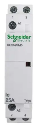 Produktfoto 1 von Schneider Electric TeSyS GC Schütz 230V ac-Spule, 2-polig, 250V ac / 25 A 220V 1.3 W 2 Schließer Motorsteuerung