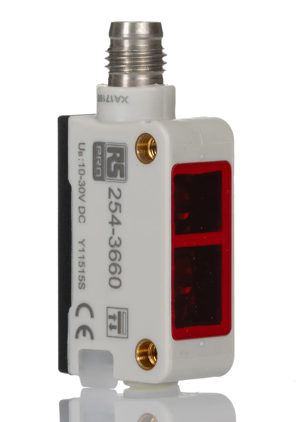 Produktfoto 1 von RS PRO Kubisch Optischer Sensor, Hintergrundunterdrückung, Bereich 0,25 m, PNP NONC Ausgang, M8-Steckverbinder,