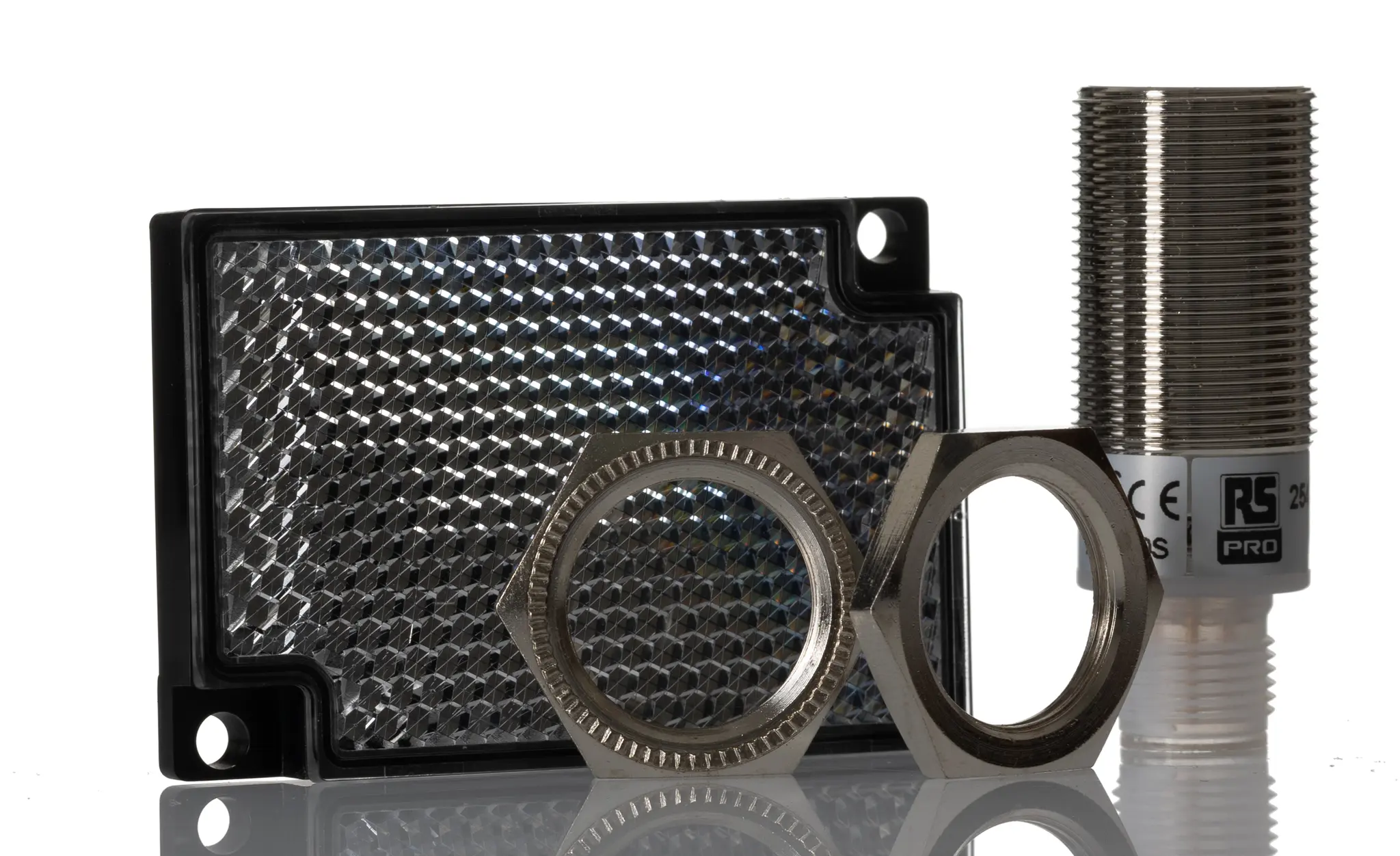 Produktfoto 1 von RS PRO Kubisch Optischer Sensor, Polarisierte Retroreflexion, Bereich 3 m, NPN NONC Ausgang, M12-Steckverbinder,