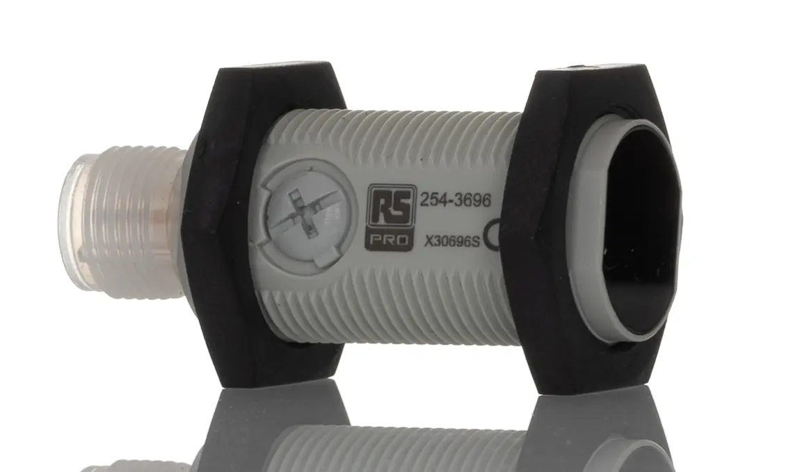 Produktfoto 1 von RS PRO zylindrisch Optischer Sensor, Diffus, Bereich 0,1 m, NPN NONC Ausgang, M12-Steckverbinder, Hell-/dunkelschaltend