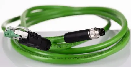 Produktfoto 1 von Phoenix Contact NBC-M Cat.5 Ethernet-Kabel, 2 m, Grün 4 Abgeschirmt Geschirmt, Aussen ø 6.5 mm Außen-ø ,