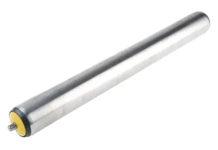 Produktfoto 1 von Interroll Edelstahl, Rund Transportrolle Ø 50 mm x 450 mm, Federbelastet Spindel 10 mm, Edelstahl 480mm