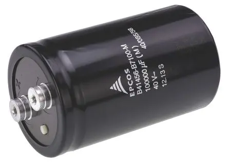 Produktfoto 1 von TDK B41456 Schraubanschlussklemme Kondensator 0.1 F ±20 % / 40V dc, Ø 64.3 mm x 105.7 mm, 85 °C