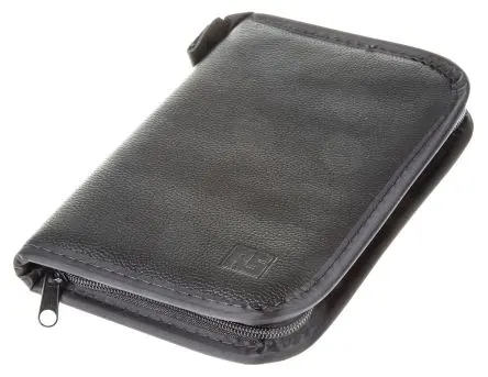 Produktfoto 1 von RS PRO Weichleder Werkzeugkoffer Schwarz, L. 230 mm B. 155mm H. 30 mm, Reißverschluss