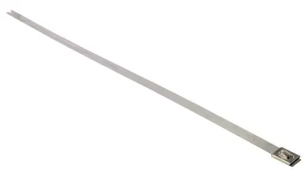 Produktfoto 1 von HellermannTyton MBT14H Edelstahl 316 Kabelbinder Kugelverschluss Metallisch 7.9mm x 362 mm