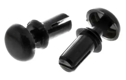 Produktfoto 1 von Essentra Schnappverschluss Niet, Ø 2.6 mm x 6.1 mm, Nylon, min. 2.7 mm, max. 3.6 mm