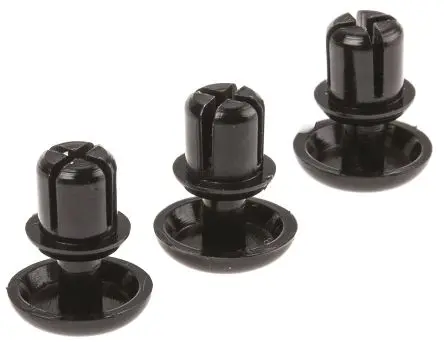 Produktfoto 1 von Essentra Schnappverschluss Niet, Ø 3.5 mm x 5.1 mm, Nylon, min. 1.2 mm, max. 2.1 mm