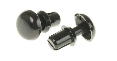 Produktfoto 1 von Essentra Schnappverschluss Niet, Ø 2.6 mm x 4.5 mm, Nylon, min. 1 mm, max. 2 mm