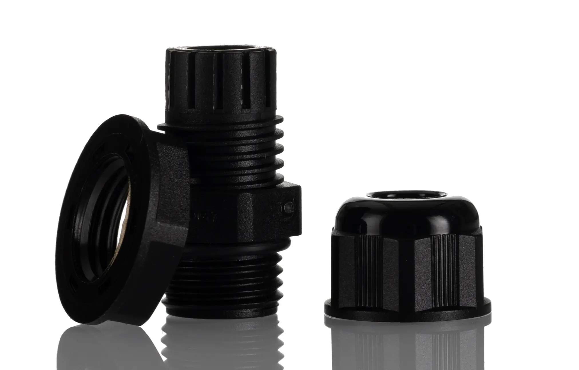 Produktfoto 1 von Hammond 1427NCG Kabelverschraubung, PG7 Nylon Schwarz 3 mm/ 7 mm, IP68