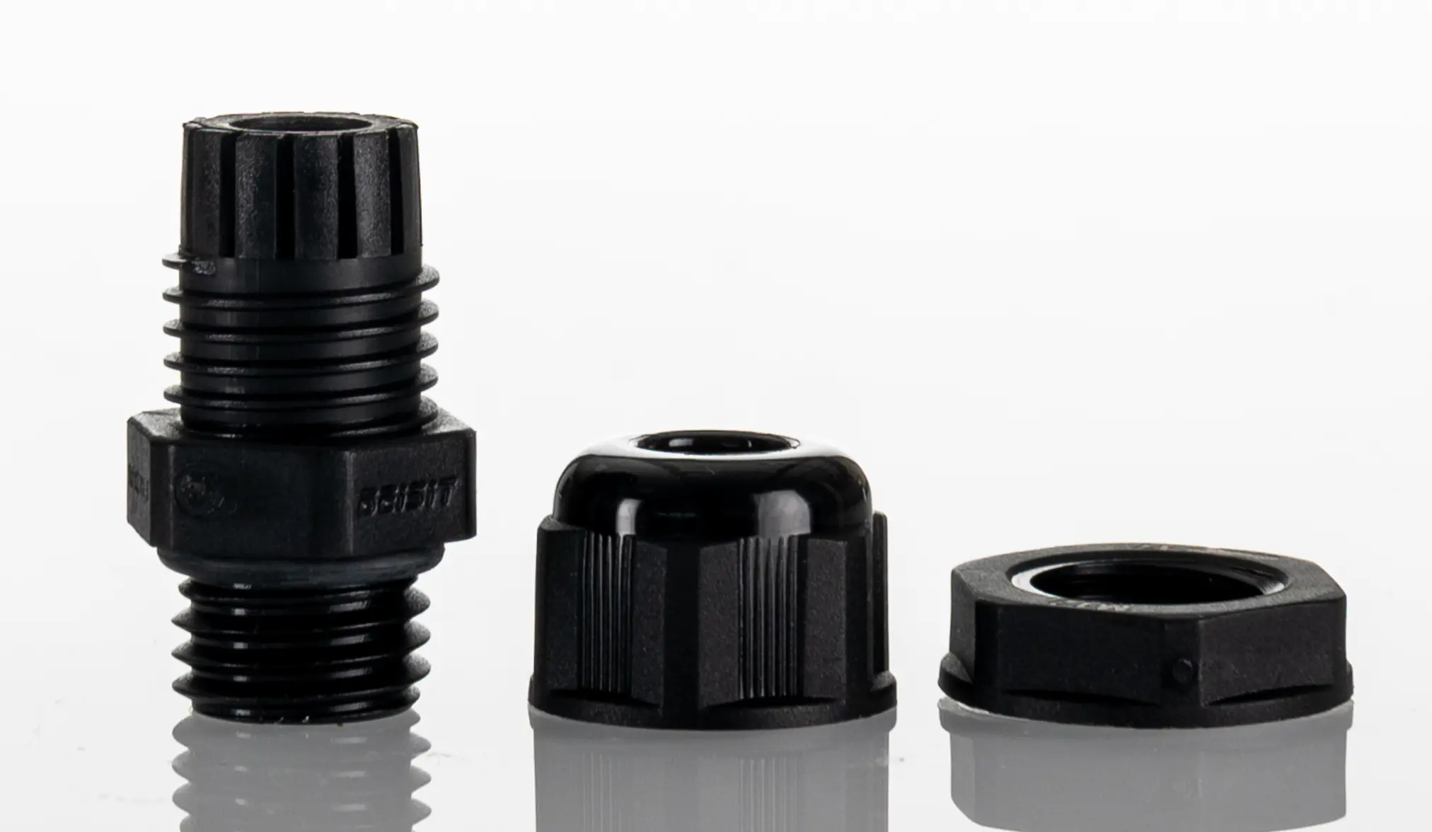 Produktfoto 1 von Hammond 1427NCG Kabelverschraubung, M12 Nylon Schwarz 3 mm/ 7 mm, IP68