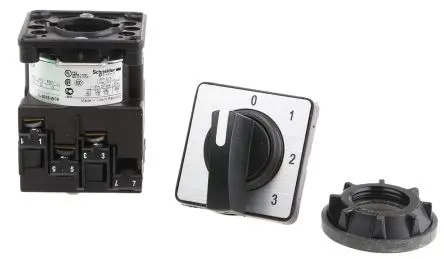 Produktfoto 1 von Schneider Electric Harmony Nockenschalter 12 A, 1-phasig, 4-Stufen Schwarzer Griff Schraube, 45 °-Wurfwinkel