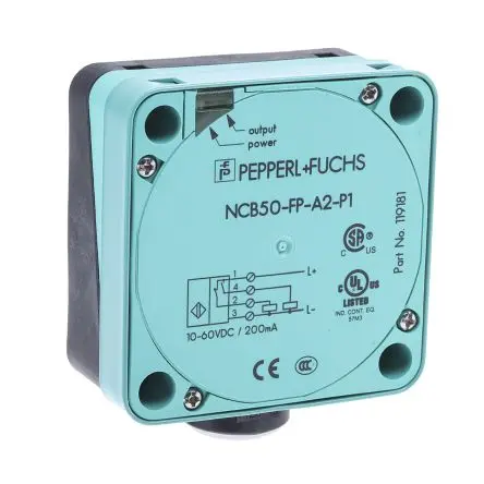 Produktfoto 1 von Pepperl + Fuchs M20 Induktiver Näherungssensor, Kubisch PnP / 200mA 50 mm, IP68 60 V dc