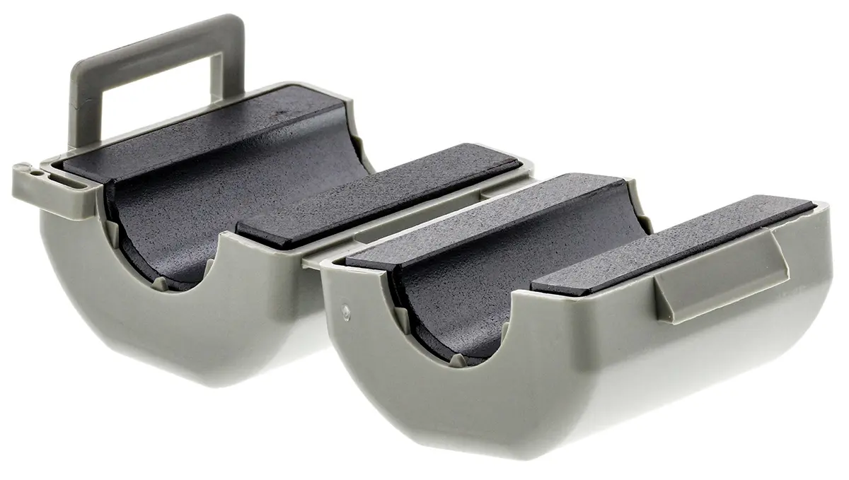 Essentra MSFC Ferrithülse, Typ Kabelkern, A5 29.6 mm, 82 Ω @ 100MHz 28 mm, für Kabel-Ø 13.5 mm Zum Öffnen, EMI