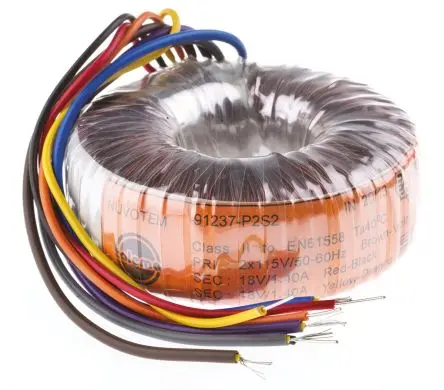 Produktfoto 1 von Nuvotem Talema Ringkerntransformator, Primär 230 V ac 2 Ausg. 50 VA, 1.389A 650 g 60 Hz 50 Hz