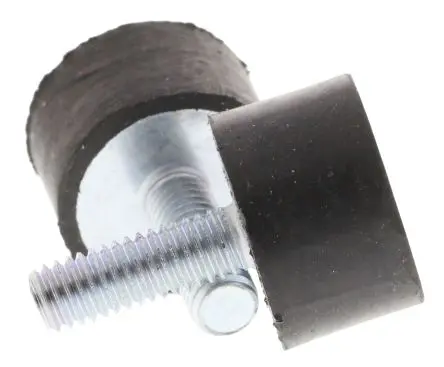 Produktfoto 1 von FIBET Fibet Naturgummi Zylindrisch Gummipuffer, Außengewinde-Puffer M6 x 18 mm 45.4 kg, Ø 20 mm x 12 mm, 60 IRHD / bis