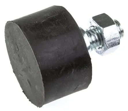 Produktfoto 1 von FIBET Fibet Verzinkter Stahl (Endstücke), Naturgummi Zylindrisch Gummipuffer, Außengewinde-Puffer M8 x 20 mm 92.1 daN, Ø
