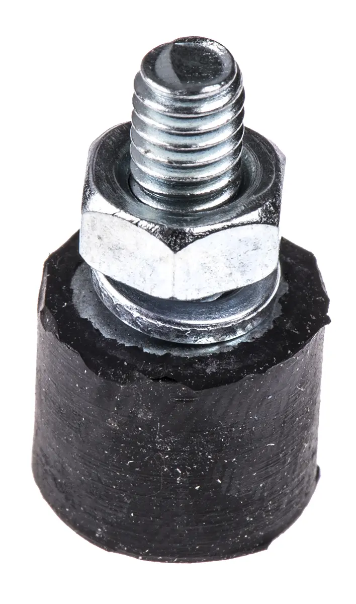 Produktfoto 1 von FIBET Gummi Vibrationsdämpfer, Außengewinde-Puffer M4, Ø 10mm x 18mm
