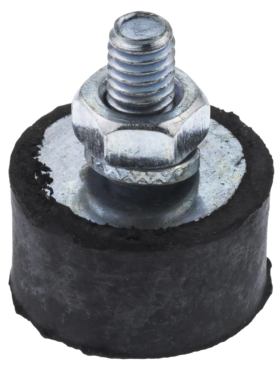Produktfoto 1 von FIBET Gummi Vibrationsdämpfer, Außengewinde-Puffer M4, Ø 15mm x 18mm