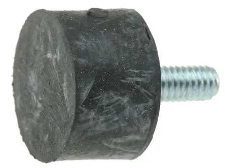 Produktfoto 1 von FIBET Fibet Naturgummi Zylindrisch Gummipuffer, Außengewinde-Puffer M4 x 10 mm 16.4 daN, Ø 16 mm x 10 mm, 45 IRHD / bis