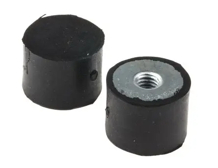 Produktfoto 1 von FIBET Fibet Naturgummi Zylindrisch Gummipuffer, Innengewinde-Puffer M6 39.9 kg, Ø 20 mm x 15 mm, 60 IRHD / bis 13.3 daN