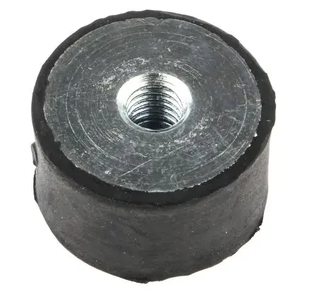 Produktfoto 1 von FIBET Fibet Naturgummi Zylindrisch Gummipuffer, Innengewinde-Puffer M8 98.6 daN, Ø 30 mm x 17 mm, 60 IRHD / bis 29 daN