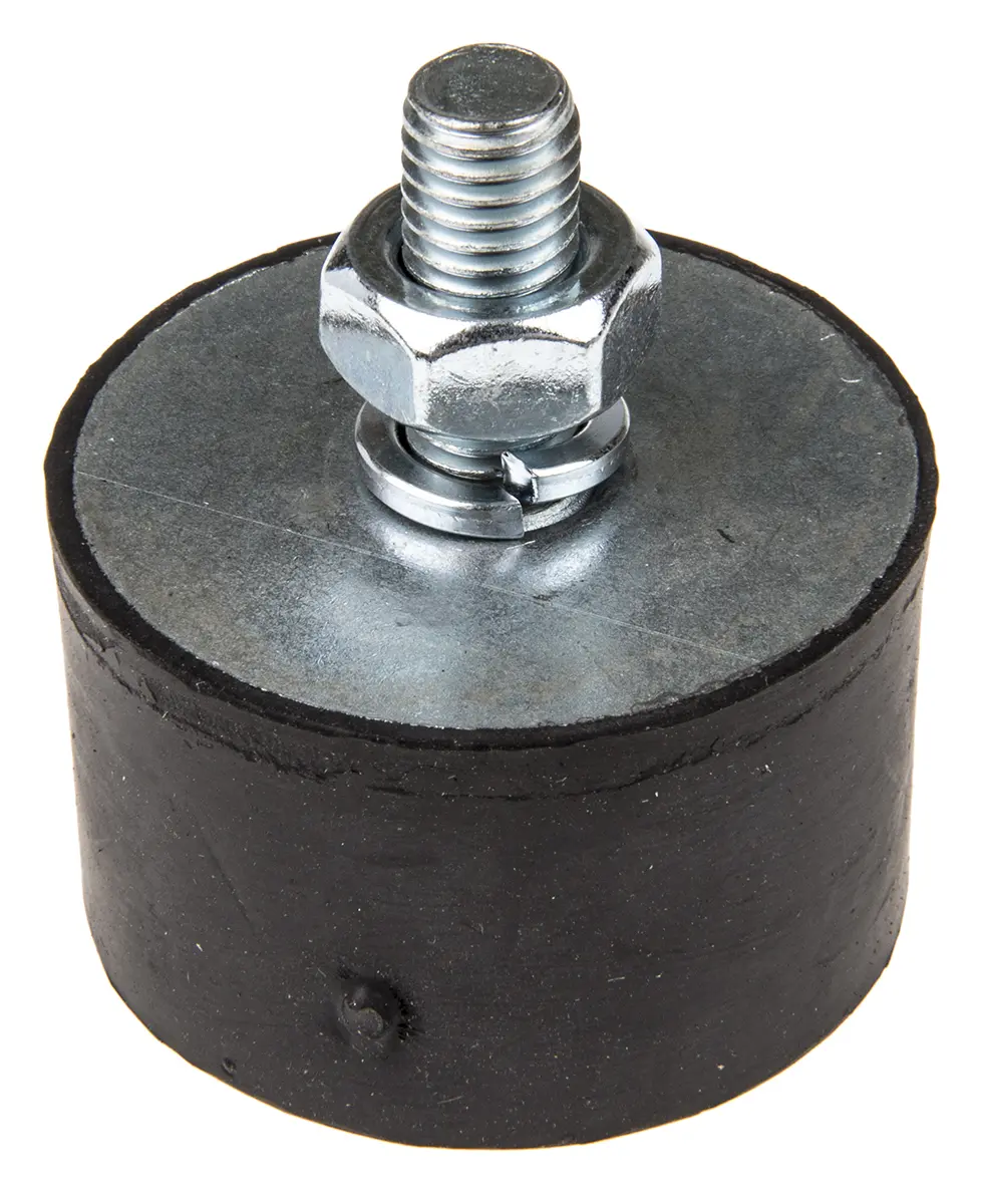 Produktfoto 1 von FIBET Gummi Vibrationsdämpfer, Außengewinde-Puffer M10, Ø 50mm x 55mm