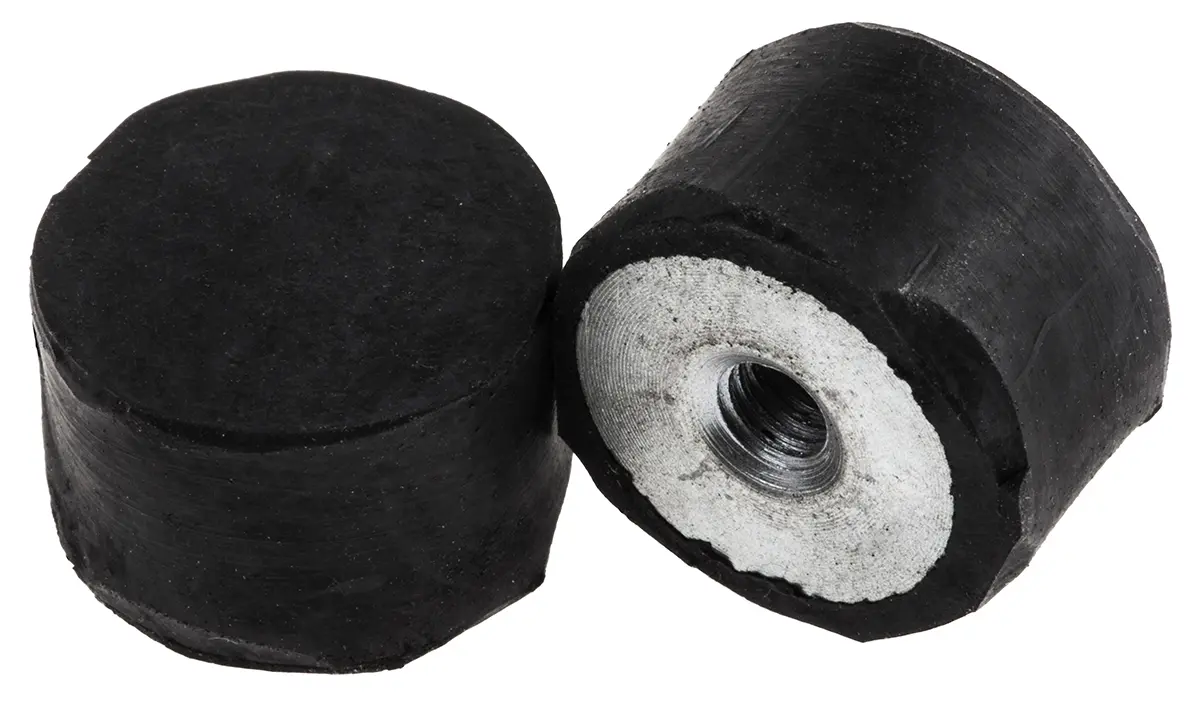Produktfoto 1 von FIBET Gummi Vibrationsdämpfer, Innengewinde-Puffer M4, Ø 16mm x 10mm