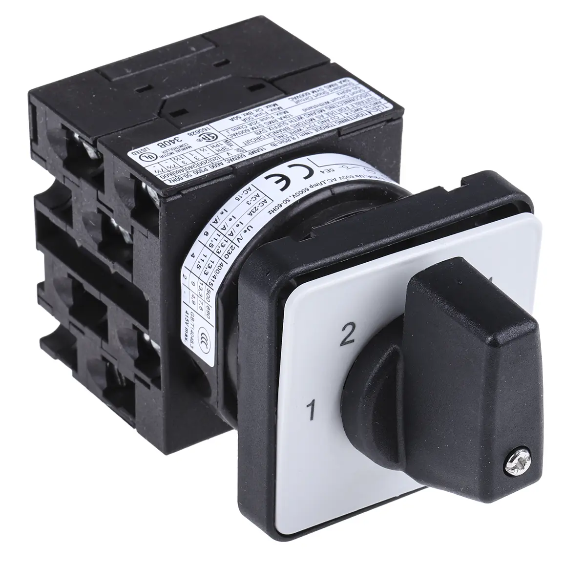 Produktfoto 1 von Eaton Nockenschalter, 1-polig / 20A, 690V ac, 5-Stufen Schraub, 45°-Wurfwinkel