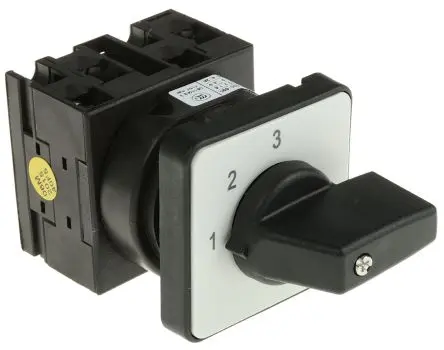 Produktfoto 1 von Eaton T0 Nockenschalter 20 A, 1-phasig, 3-Stufen Handkipphebel Schraube, 45 °-Wurfwinkel