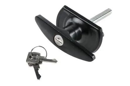 Produktfoto 1 von Euro-Locks a Lowe & Fletcher group Company Schwarz Sperrgriff, T-Griff, Zinkdruckguss, Oberfläche Matt, 101 mm